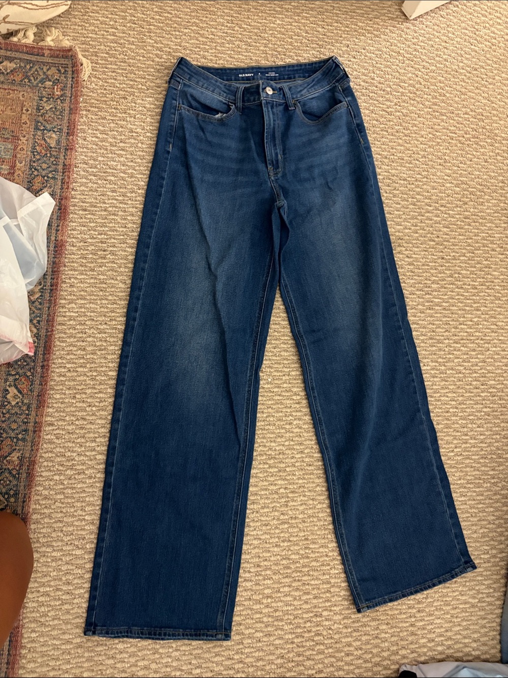 Old Navy Dark Blue Denim Wide Leg Jeans